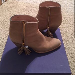 Stuart Weitzman Prancing Tassel Ankle Boot, Tan